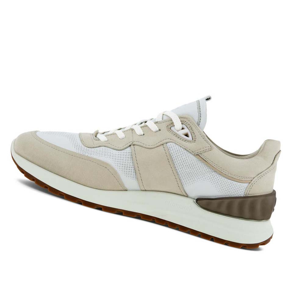 Men's Ecco Astir Retro Casual Shoes White | Canada 458VRW